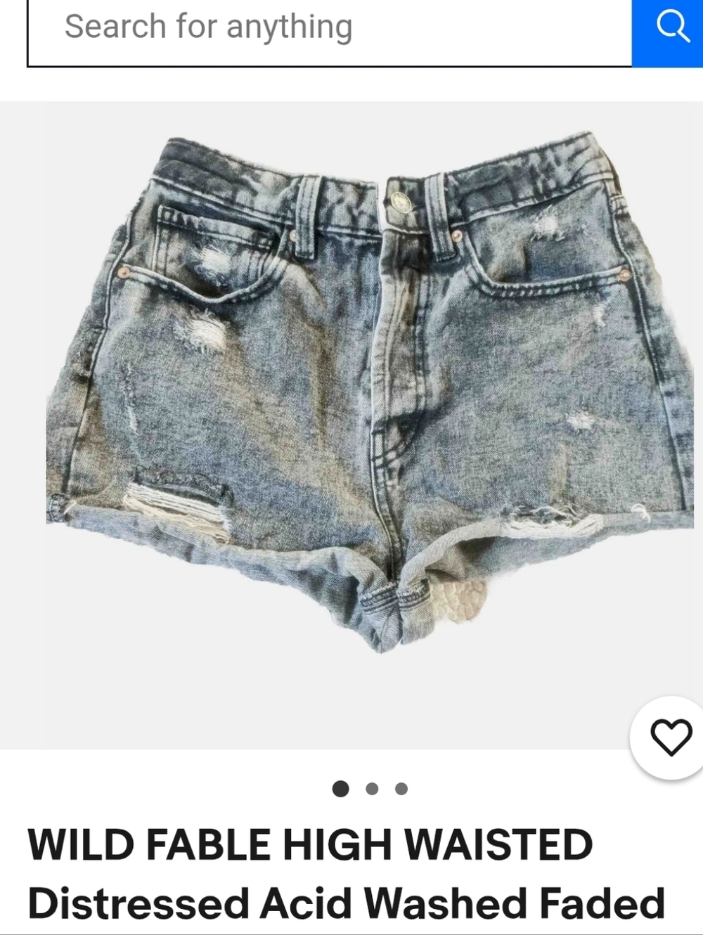 Wild Fable High-Rise Distressed Black Denim Shorts 6